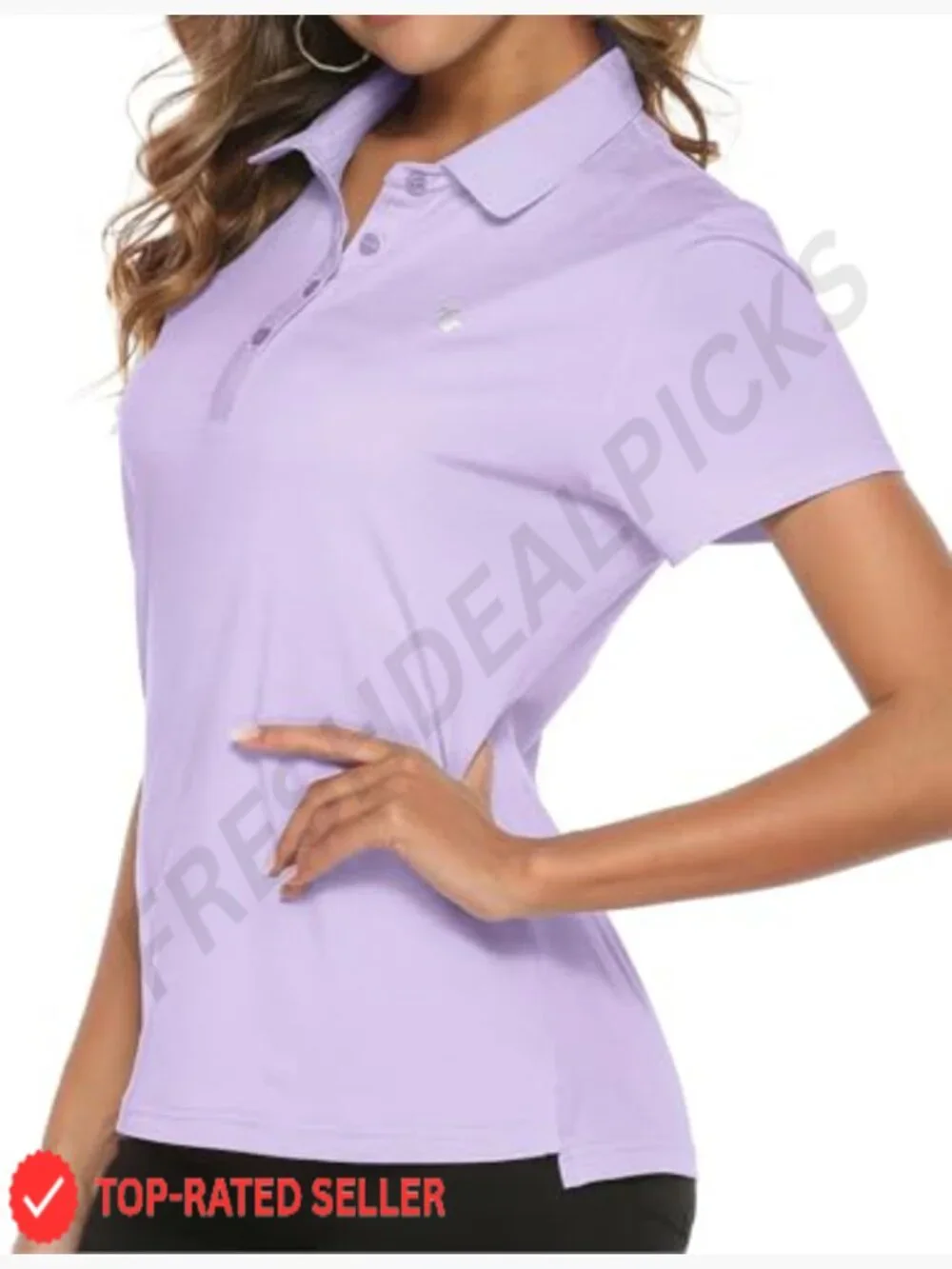Lightweight Golf Polo Quick Dry Moisture Wicking Collared Shirt Summer - Picture 2 of 7